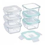 Relaxdays Glasbeh&auml;lter mit Deckel Glas Transparent Luftdicht 6 x 320 ml