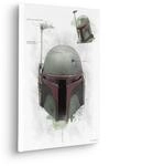 Komar Keilrahmenbild Star Wars Boba Fett Helmet Sketch Grau