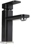 Bernstein Waschtischarmatur Badarmatur Wasserhahn 1233CB Schwarz mit Chrom...