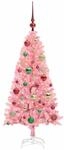 vidaXL Weihnachtsbaum mit 150 LEDs mit St&auml;nder Rosa 120 cm PVC 3396415
