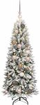 vidaXL K&uuml;nstlicher Weihnachtsbaum mit 150 LEDs Wei&szlig; 53 x 53 x 120 cm 3396019