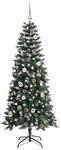 vidaXL K&uuml;nstlicher Weihnachtsbaum mit 150 LEDs Gr&uuml;n 66 x 66 x 150 cm 3395810