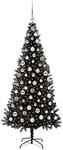 vidaXL Weihnachtsbaum mit 300 LEDs mit St&auml;nder Schwarz 180 cm PVC 3396480