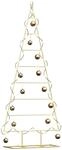 vidaXL Metall Weihnachtsbaum Gold 150 cm Pulverbeschichteter Stahl 42019166