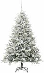 vidaXL K&uuml;nstlicher Vorbeleuchteter Weihnachtsbaum mit Kugelset Gr&uuml;n 3395389