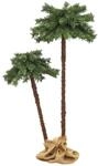 vidaXL K&uuml;nstliche Doppel-Palme mit LEDs 90 cm 150 cm