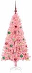 vidaXL Weihnachtsbaum mit 150 LEDs mit St&auml;nder Rosa 150 cm PVC 3396424