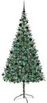 vidaXL K&uuml;nstlicher Weihnachtsbaum Gr&uuml;n 210 cm PVC und Stahl 3396724