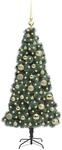 vidaXL K&uuml;nstlicher Vorbeleuchteter Weihnachtsbaum mit Kugelset 120 cm 3396145