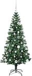 vidaXL K&uuml;nstlicher Vorbeleuchteter Weihnachtsbaum Gr&uuml;n 150 cm 3396754