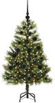 vidaXL K&uuml;nstlicher Klapp-Weihnachtsbaum mit Tannenzapfen Gr&uuml;n 120 cm 3395072