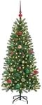 vidaXL K&uuml;nstlicher Weihnachtsbaum mit 150 LEDs Gr&uuml;n 150 cm PE und PVC 3397349