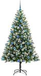vidaXL K&uuml;nstlicher Klapp Weihnachtsbaum mit Schnee&uuml;berzug 180 cm 3395449