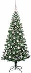 vidaXL K&uuml;nstlicher Vorbeleuchteter Weihnachtsbaum Gr&uuml;n 180 cm 3396764