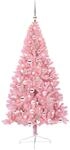 vidaXL K&uuml;nstlicher Vorbeleuchteter Weihnachtsbaum Rosa 180 cm PVC 3397078