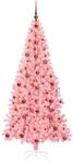 vidaXL Weihnachtsbaum mit 300 LEDs mit St&auml;nder Rosa 210 cm PVC 3396438