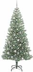 vidaXL K&uuml;nstlicher Weihnachtsbaum Beschneit mit LED Licht 210 cm 3396826