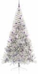 vidaXL K&uuml;nstlicher Vorbeleuchteter Weihnachtsbaum Silber 240 cm 3397238