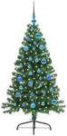vidaXL K&uuml;nstlicher Vorbeleuchteter Weihnachtsbaum Gr&uuml;n 150 cm PVC 3397005