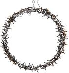 ECD Germany Lichterkranz 400 LEDs 48cm Warmwei&szlig; IP44 T&uuml;rkranz Weihnachtsdeko