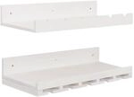 MCW 2er-Set Weinregal P22 F&uuml;r 6 Flaschen/15 Gl&auml;ser 61x28cm Wei&szlig;