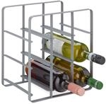 Relaxdays Weinregal Eisen Grau f&uuml;r 9 Flaschen 30 cm x 27,5 cm x 20 cm 1,5 kg