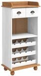 vidaXL Weinschrank ASKIM Wei&szlig; mit Honigoberfl&auml;che 57 x 37 x 114 cm 4105444