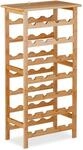Relaxdays Weinregal Bambus Natur Freistehend f&uuml;r 28 Flaschen 94 cm x 47 cm x 29 cm