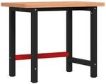 vidaXL Werkbank 100x60x83 cm Massivholz Buche Rechteckig 3309663