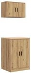 vidaXL Garagenschr&auml;nke 2 Stk Artisan-Eiche Holzwerkstoff 3328313