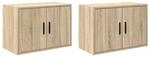 vidaXL Garagen-Wandschr&auml;nke 2 Stk Sonoma-Eiche Holzwerkstoff 860648