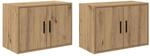 vidaXL Garagen-Wandschr&auml;nke 2 Stk Artisan-Eiche Holzwerkstoff 860660