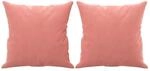 vidaXL Zierkissen 2 Stk Rosa 40x40 cm Samt 349488