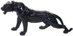 MCW Deko Figur Panther mit Halsband Schwarz Hochglanz mit Halsband