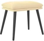 vidaXL Fu&szlig;hocker Cremewei&szlig; 45x29,5x39 cm Samt Modell 1