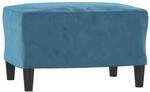 vidaXL Fu&szlig;hocker Blau 60x50x41 cm Samt