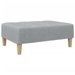 vidaXL Fu&szlig;hocker Hellgrau 77x55x31 cm Stoff Modell 1