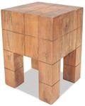 vidaXL Sitzhocker Massives Mahagoniholz 244502