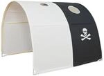 Homestyle4u Tunnel Bogen Zelt Bettzelt Schwarz f&uuml;r Hochbett