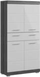 Badmidischrank 74 cm x 141 cm x 31 cm Wei&szlig;-Rauchsilber
