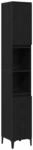 vidaXL Badezimmerschrank mit T&uuml;r Schwarz Eichen-Optik 30 x 30 x 190 cm 862806