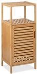 Relaxdays Badschrank Bambus Natur Schmal 87 cm x 36,5 cm x 33 cm 5 kg