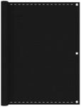 vidaXL Balkon-Sichtschutz Schwarz 120x600 cm HDPE 311039