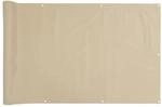 vidaXL Balkon-Sichtschutz Beige 90x500 cm Oxford-Gewebe 134942