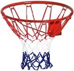 HOMCOM Basketballkorb Metallrohr Polypropylen Rot Blau Wei&szlig; 46 x H1,6 cm