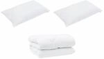 vidaXL Winterbettdecke mit Kissen 3-Tlg Wei&szlig; Mikrofaser 3377851