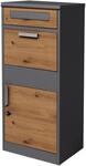 ML-Design Paketbriefkasten Verzinktem Stahl in Anthrazit-Eiche Optik 50x112x37cm