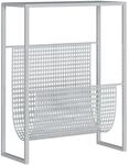vidaXL Zeitschriftenst&auml;nder Silbern 35x15x45 cm Stahl