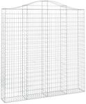 vidaXL Gabionen mit Hochbogen 2 Stk 200x30x200/220cm Eisen 1595479