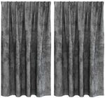 vidaXL Vorh&auml;nge 2 Stk Grau 140 x 140 cm Samt 4107688